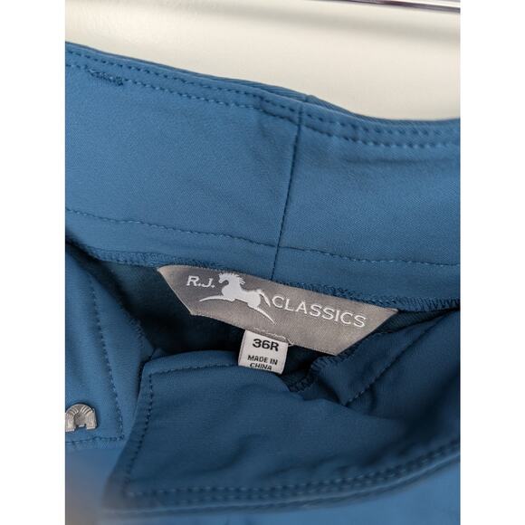 R J Classics Gulf Front Zip Breech Equestrian Breeches Blue - Picture 5 of 8